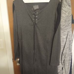 Grey and black dress